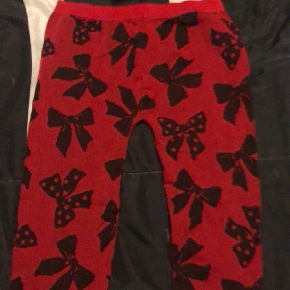 red bow leggings